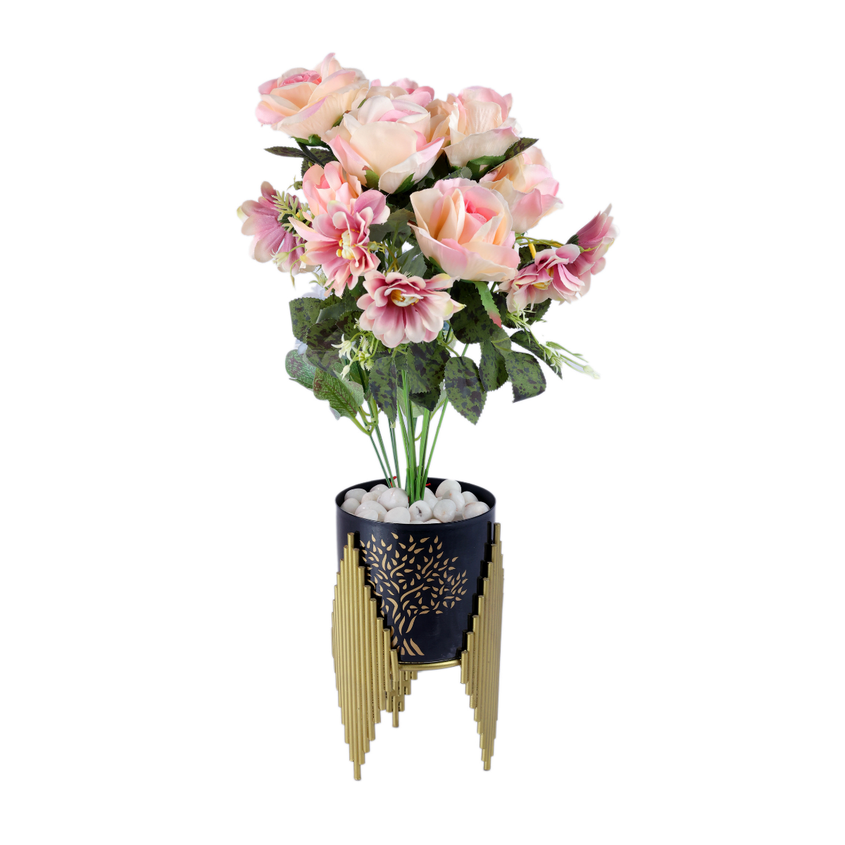 Everbloom Plant in Metal Pot