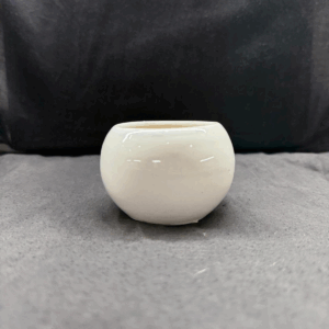 White Mini Ball Ceramic Pot