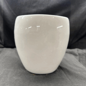 White Big Apple Ceramic Pot