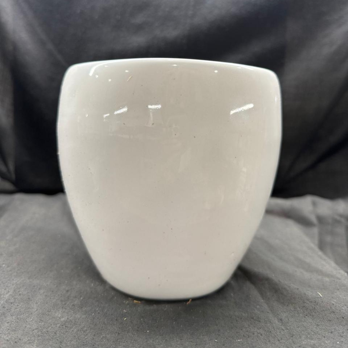 White Big Apple Ceramic Pot