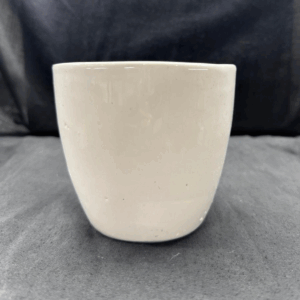 White Big Egg Ceramic Pot