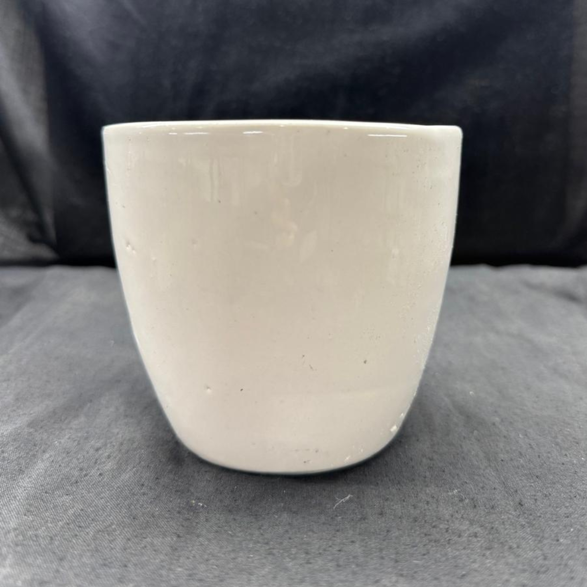 White Big Egg Ceramic Pot