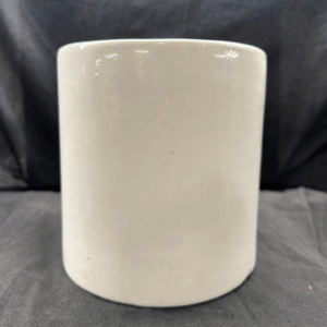 White Big Pipe Ceramic Pot