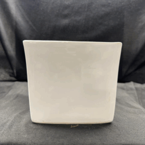 White Square Ceramic Pot