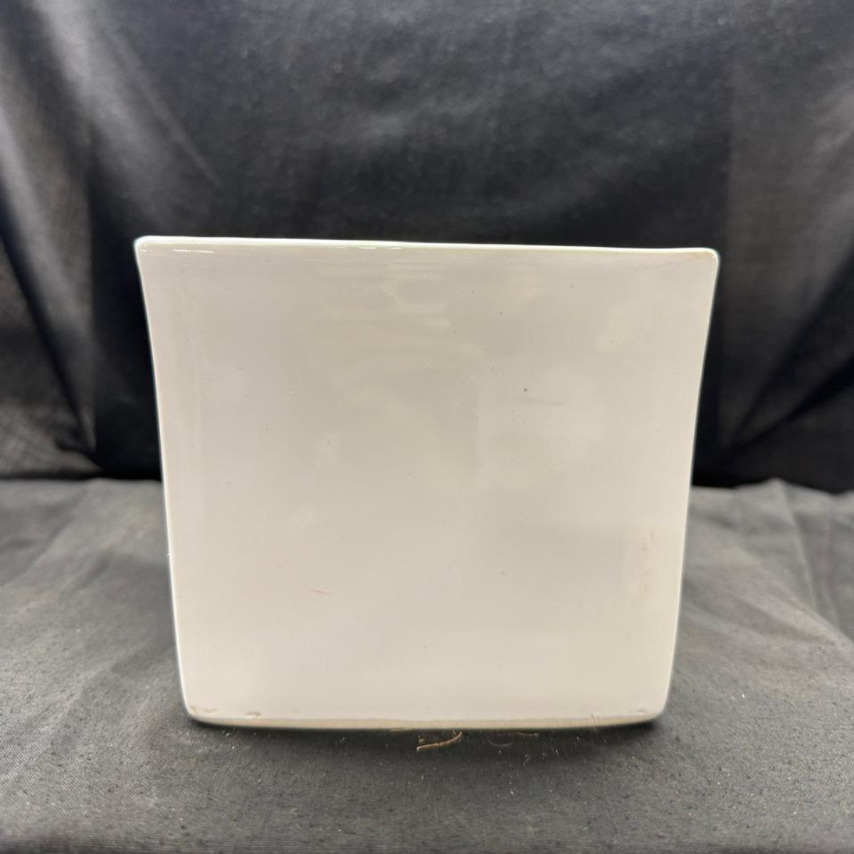 White Square Ceramic Pot